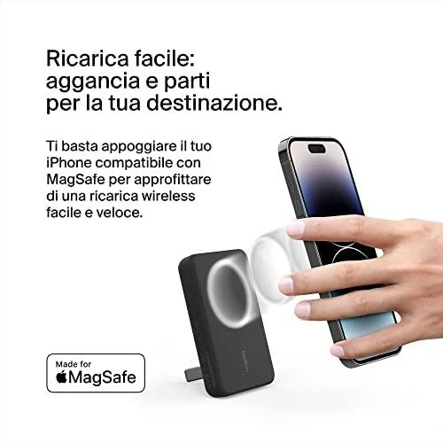 „Belkin Magnetic Wireless“ 5000 mAh juoda