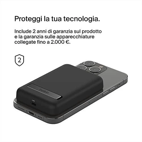 „Belkin Magnetic Wireless“ 5000 mAh juoda