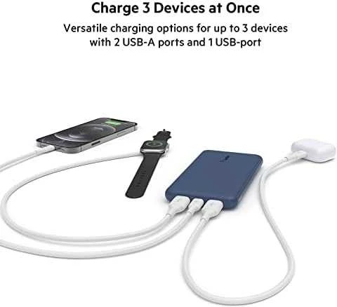 Nešiojamas Įkroviklis - Belkin Boost↑Charge 10000 mAh PD 15W 2x USB-A USB-C Mėlynas