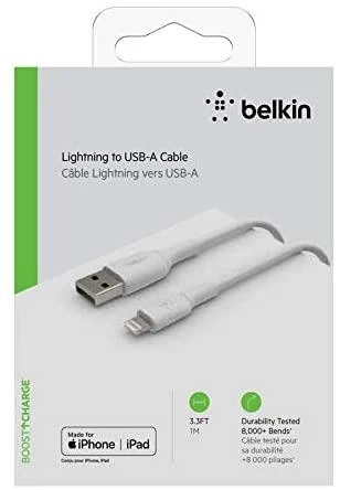 Belkinas | Lightning to USB-A kabelis 2m | PAdidinkite IŠKROVIMĄ | Žaibas į USB