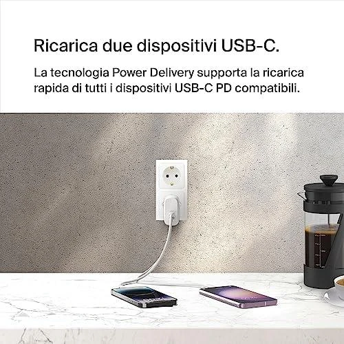 Belkin 60W, 2x USB-C PD PPS 30W, balta