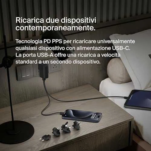 Mobilaus Telefono Įkroviklis - Belkin BPZ003BT1MBK B6 Universalus Greitas Įkrovimas