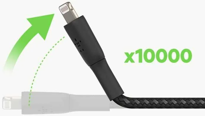 USB kabelis Belkin Boost Charge Braided USB-A to Lightning 1.0m juodas