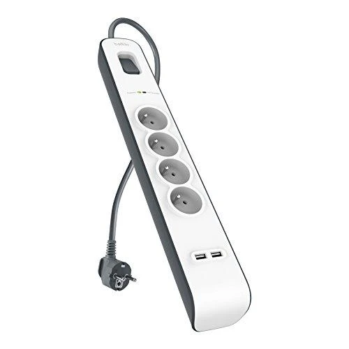 Maitinimo Blokas - Belkin BSV401CA2M 4 AC Lizdai 2m Juodas/Baltas