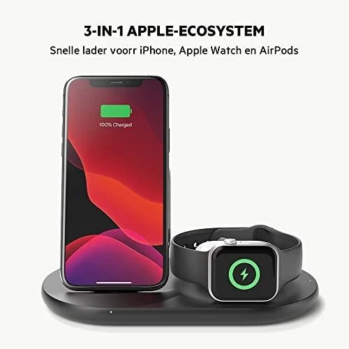 Belkinas | „Trys viename“ belaidis įkroviklis „Apple“ įrenginiams | PAdidinkite įkrovimą