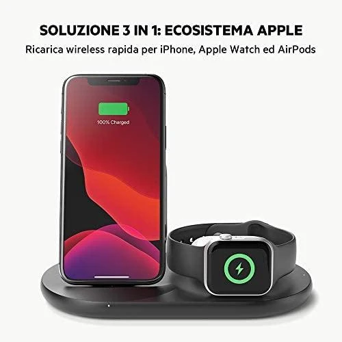 Belkinas | „Trys viename“ belaidis įkroviklis „Apple“ įrenginiams | PAdidinkite įkrovimą