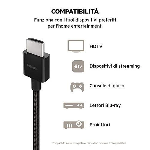 Belkin Ultra HD didelės spartos HDMI kabelis 2m juodas AV10176bt2M-BLK