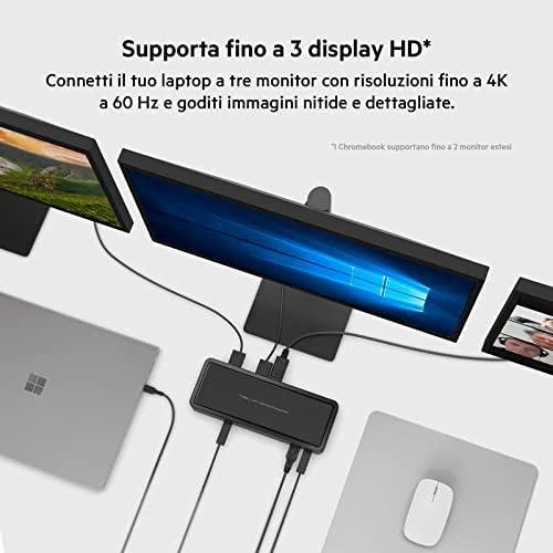 Belkin 14w1 | 3x USB-C | 3x USB 3.1 gen 2 | 2x USB 2.0 | 2x HDMI | 2x DP | 1x RJ | 1x miniJack 3,5mm