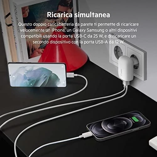 Maitinimo Adapteris - Belkin Wcb007vf Wh Baltas AC Spartus Įkrovimas