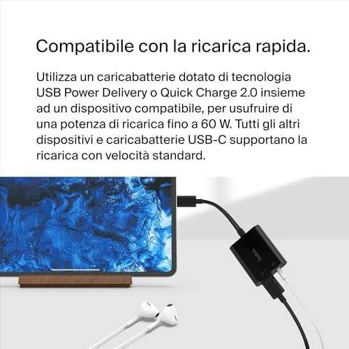 Belkin CD15340 USB-C - USB-C USB Adapteris Juodas (NPA004BTBK) | Belkin