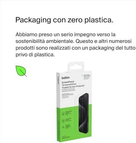 Grūdinto stiklo ekrano apsauga Belkin OVA137ZZ iPhone 15 Pro