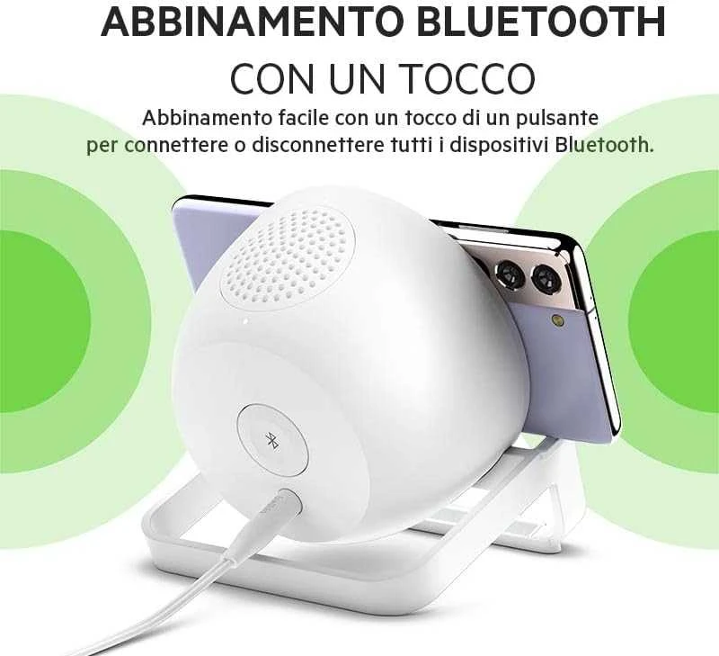Belkin belaidžio įkrovimo stovas + garsiakalbis BOOST CHARGE Baltas