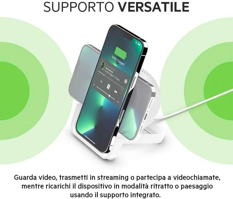 Belkin belaidžio įkrovimo stovas + garsiakalbis BOOST CHARGE Baltas