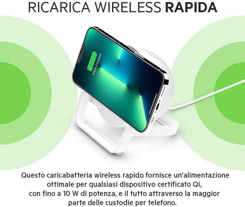 Belkin belaidžio įkrovimo stovas + garsiakalbis BOOST CHARGE Baltas