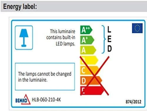 Lubinis šviestuvas Bemko 21W LED linijinis šviestuvas BALWIR, pilkas, 4000K, IP65