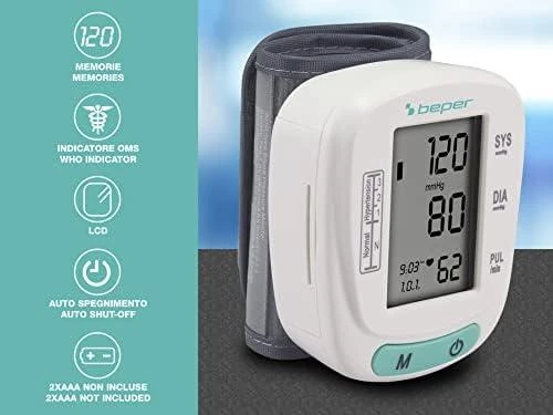 Beper Blood Pressure Meter on the Wrist 40121 Easy Check Moterims