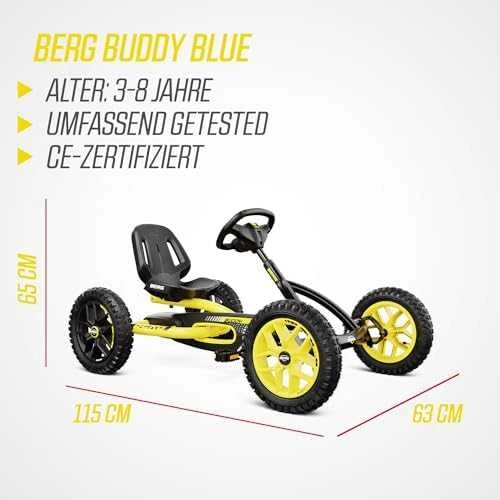 Mašinėlė vaikams 3-8m. Berg Buddy Cross (iki 50kg/130cm)