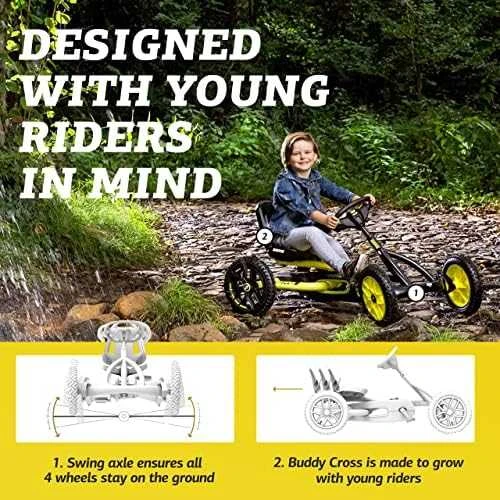 Mašinėlė vaikams 3-8m. Berg Buddy Cross (iki 50kg/130cm)