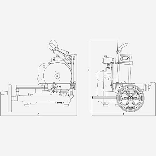 Berkel Volano B3 raudonos/auksinės spalvos pjaustyklė