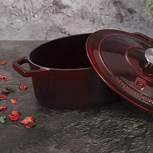 Berlinger Haus Ketaus puodas, 30x22x12cm, 4,65L | Metallic Line Burgundy Edition BH/6499