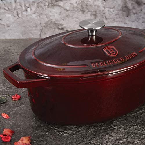 Berlinger Haus Ketaus puodas, 30x22x12cm, 4,65L | Metallic Line Burgundy Edition BH/6499