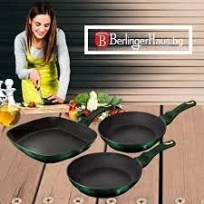 3 TITANO VENTILIATORIŲ RINKINYS BERLINGER HAUS METALLIC EMERALD BH-6167