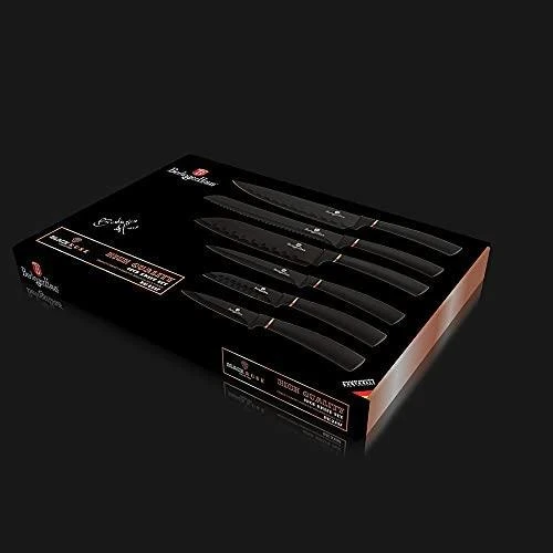 PEILIŲ RINKINYS 6 ELE. BERLINGER HAUS Juodas ROSE GOLD BH-2337