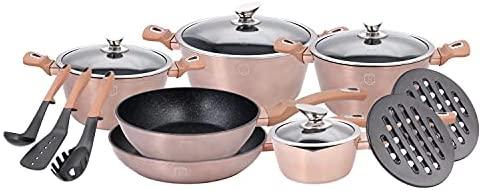 Puodų komplektas (15 dalių) Berlinger Haus BH/1224N Rose Gold