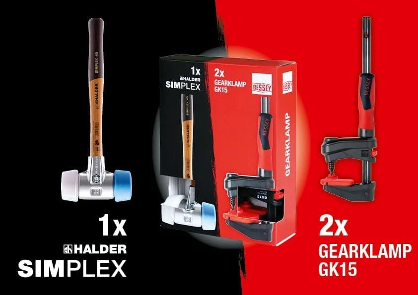 Spaustuvų ir plaktuko rinkinys BESSEY