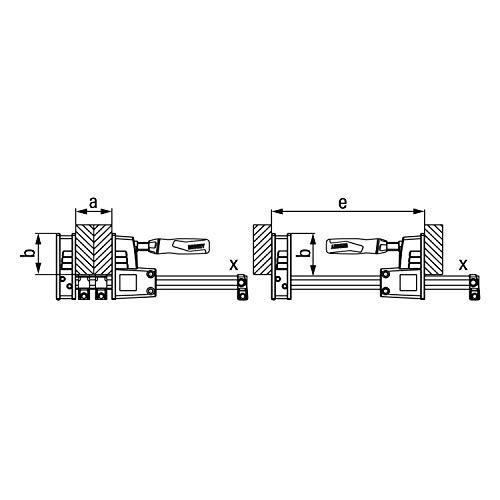 Korpusiniai spaustuvai BESSEY REVO KREV 1500x95mm