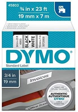 Juostelė DYMO D1 19mm x 7m, juoda ant balto / S0720830 45803