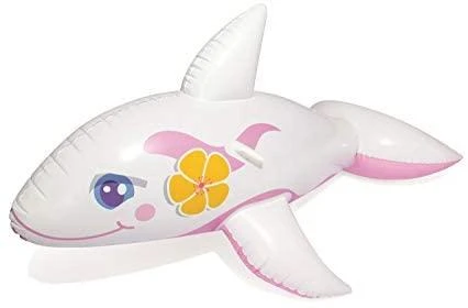 BESTWAY pripučiamas banginis 1.57m x 94cm rožinis/mėlynas, asort., 41037