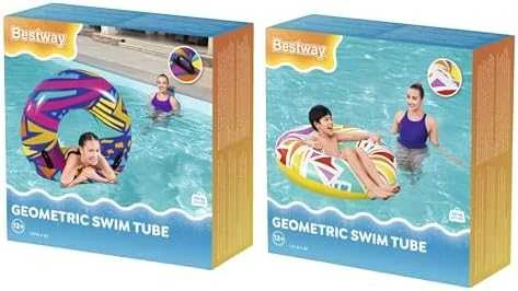 Bestway Pripučiamas plaukimo žiedas GEOMETRIC 107 cm 12+ 36228