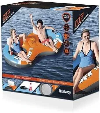 Pripučiamas plaustas Bestway Hydro-Force Rapid Rider II, 251x132 cm, oranžinis
