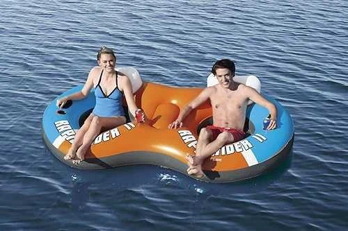 Pripučiamas plaustas Bestway Hydro-Force Rapid Rider II, 251x132 cm, oranžinis