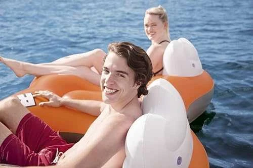 Pripučiamas plaustas Bestway Hydro-Force Rapid Rider II, 251x132 cm, oranžinis