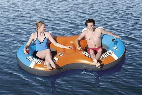 Pripučiamas plaustas Bestway Hydro-Force Rapid Rider II, 251x132 cm, oranžinis