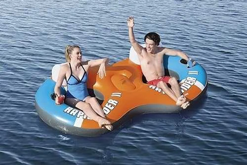 Pripučiamas plaustas Bestway Hydro-Force Rapid Rider II, 251x132 cm, oranžinis