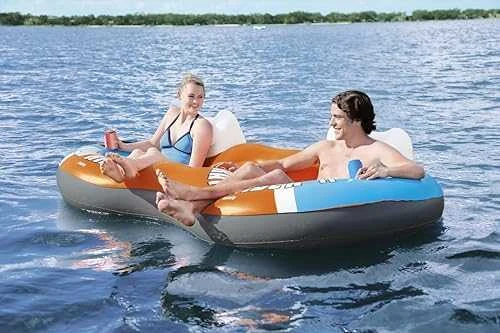 Pripučiamas plaustas Bestway Hydro-Force Rapid Rider II, 251x132 cm, oranžinis