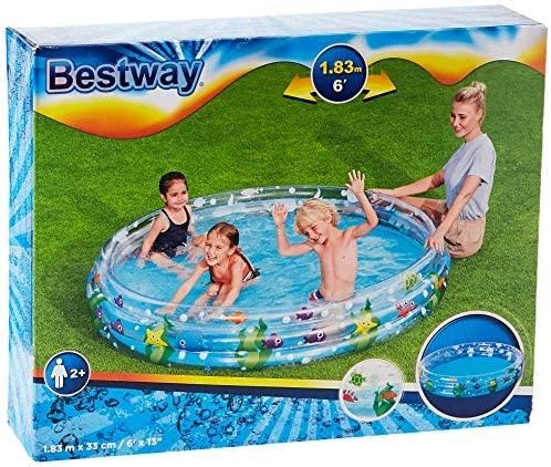 Bestway® vaikiškas pripučiamas baseinas Deep Dive Ø 183 x 33 cm, apvalus