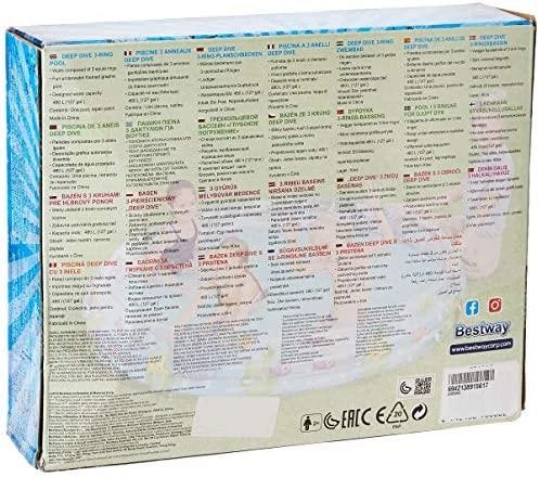 Bestway® vaikiškas pripučiamas baseinas Deep Dive Ø 183 x 33 cm, apvalus
