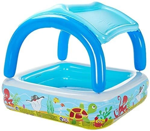 Bestway pripučiamas baseinas su stogeliu, 140x140x114 cm