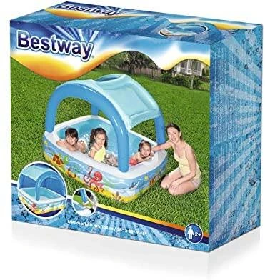 Bestway pripučiamas baseinas su stogeliu, 140x140x114 cm