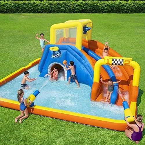 Bestway didžiulė VANDENS ŽAIDIMŲ AIKŠTELĖ 551x502x265cm čiuožykla 53377