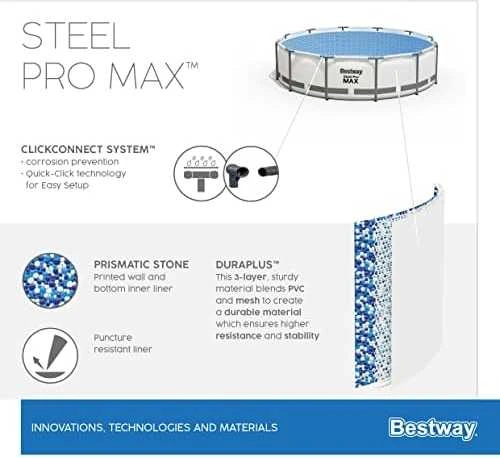 Karkasinis baseinas Bestway Steel Pro Max 56950, 427 x 107 cm
