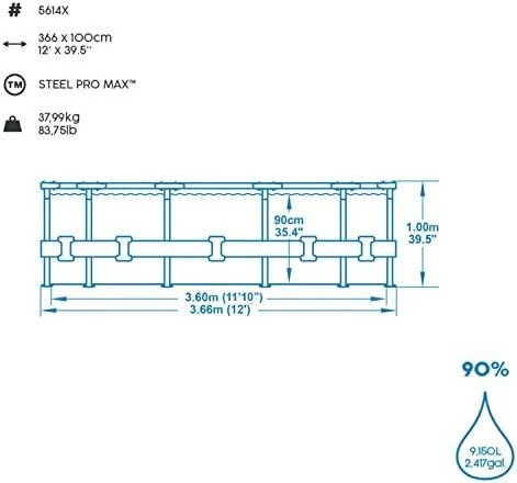 Karkasinis baseinas 549x122 Bestway 56977