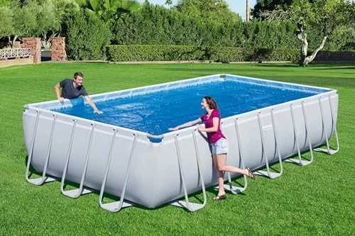 Bestway Baseino uždangalas Flowclear, mėlynas, 703x336cm, stačiakampis