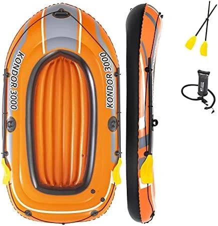 Bestway® pripučiama valtis skirta 2 suaugusiems ir vaikui Kondor 3000 rinkinys, 232 x 115 x 36 cm