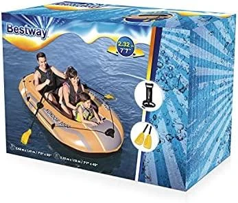 Bestway® pripučiama valtis skirta 2 suaugusiems ir vaikui Kondor 3000 rinkinys, 232 x 115 x 36 cm