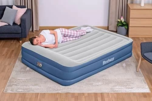 Pripučiamas čiužinys BESTWAY Tritech, pilka/mėlynas, 203 cm x 152 cm x 46 cm